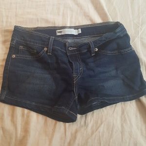 Dark denim Levi shorts